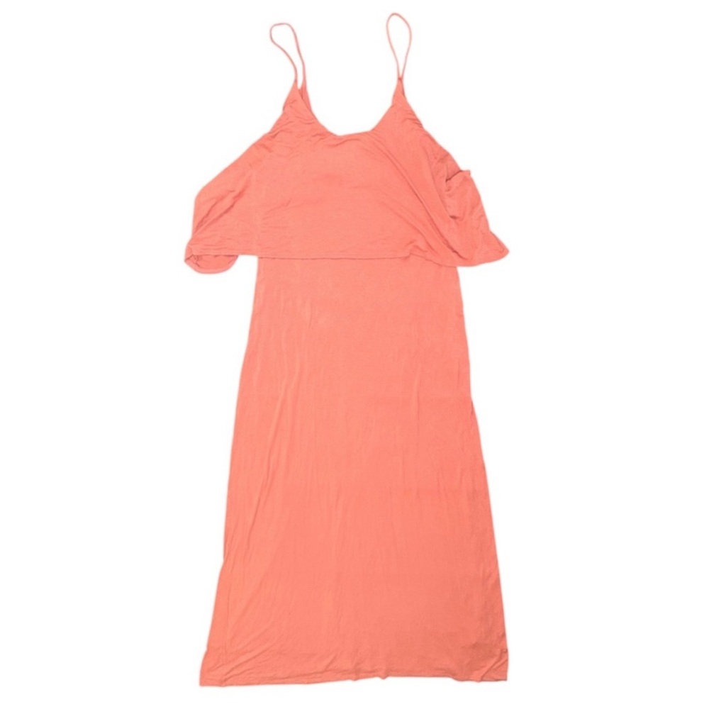 Final Touch Rust Maxi Dress with Ruffle Overlay - Picture 4 of 9
